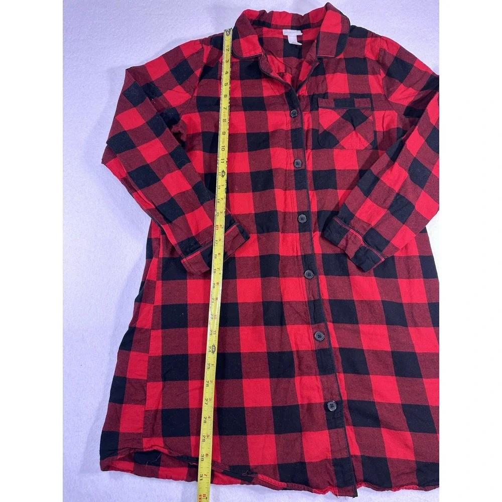 Wondershop Target Red Black Buffalo Plaid Flannel Nightgown Small S Pajamas